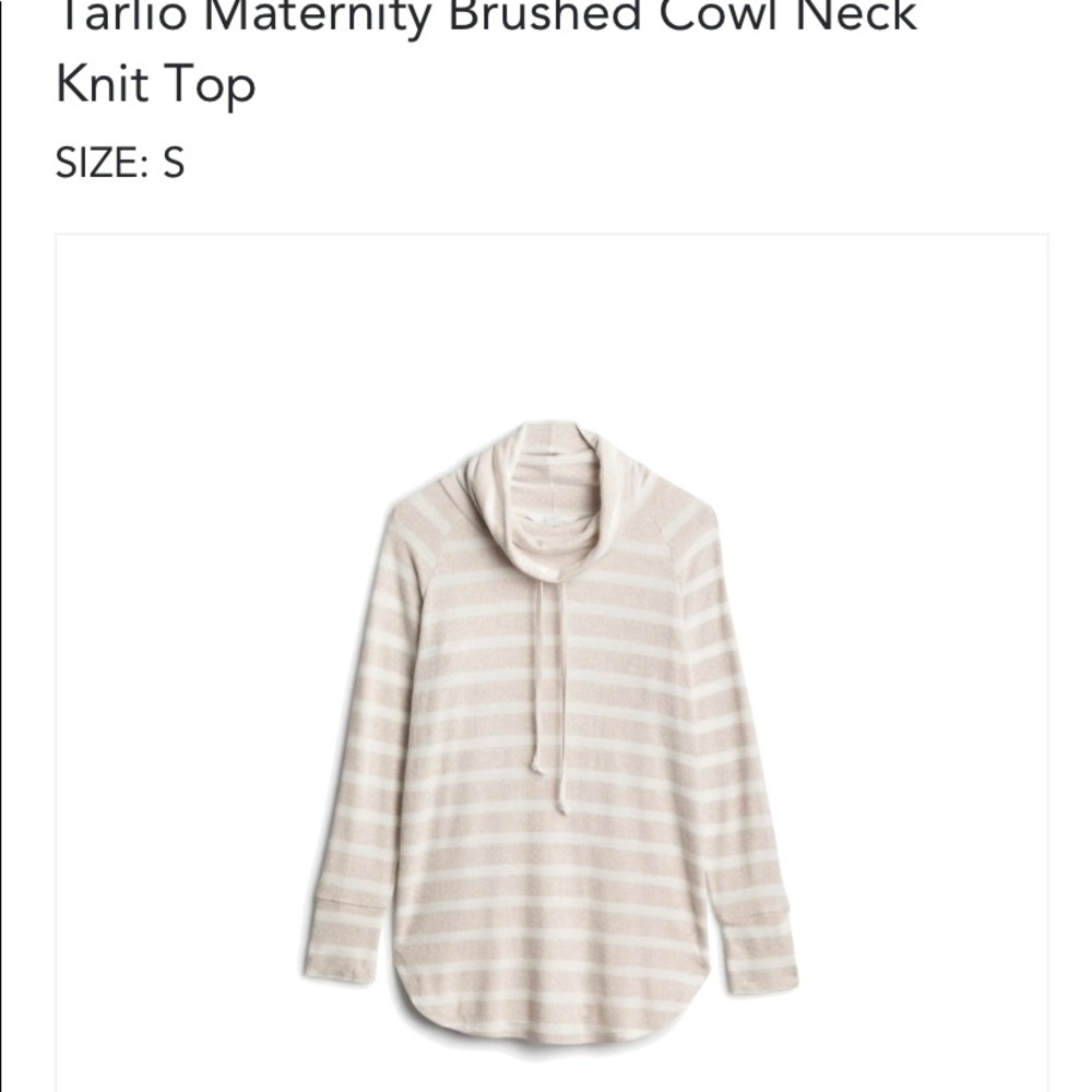 Small maternity cowl neck sweater